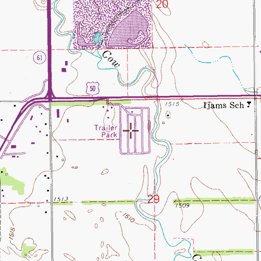 Topographic Map of Hutchinson Regency Mobile Home Park, KS