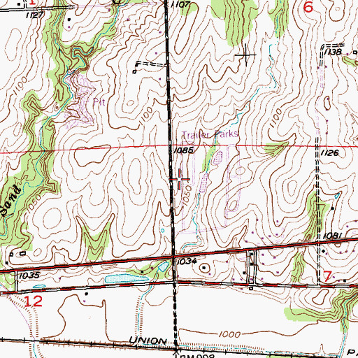 Topographic Map of In the Field Mobile Home Park, KS