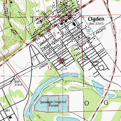 Topographic Map of J and L Mobile Home Park, KS