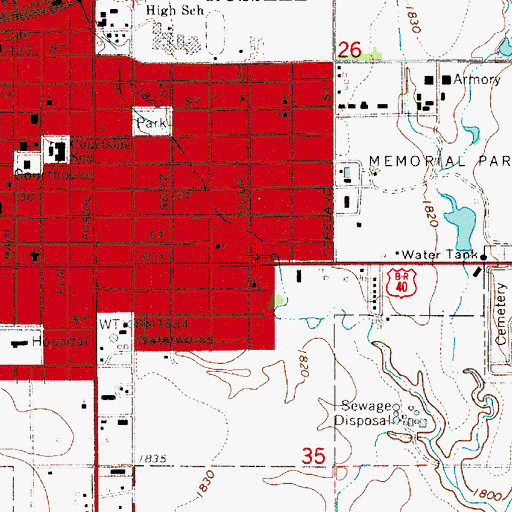 Topographic Map of Lipprand Trailer Park, KS