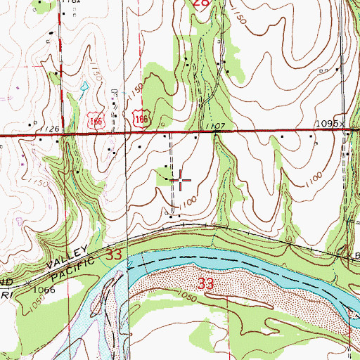 Topographic Map of Louanns Mobile Home Park, KS
