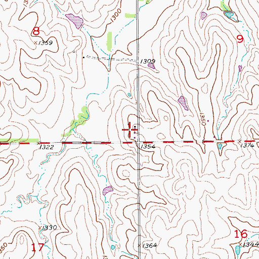 Topographic Map of Luther Ralph Mobile Home Park, KS