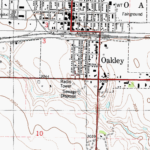 Topographic Map of Patterson Mobile Home Park, KS