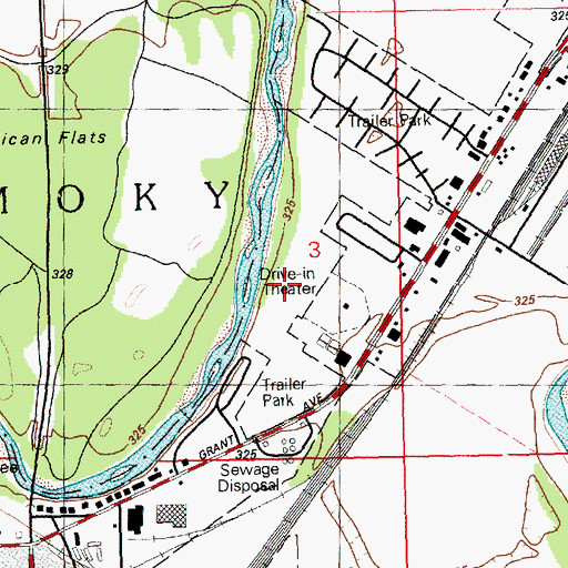 Topographic Map of Scottish Square Mobile Home Park, KS