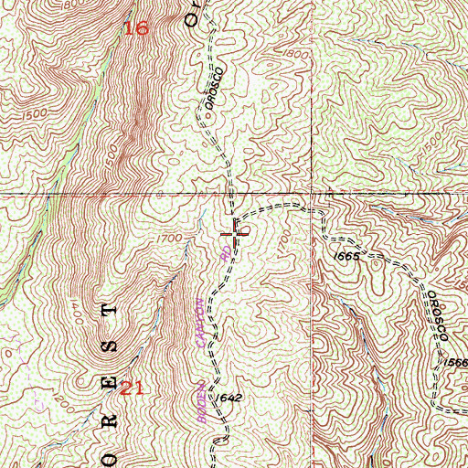 Topographic Map of Orosco Ridge, CA