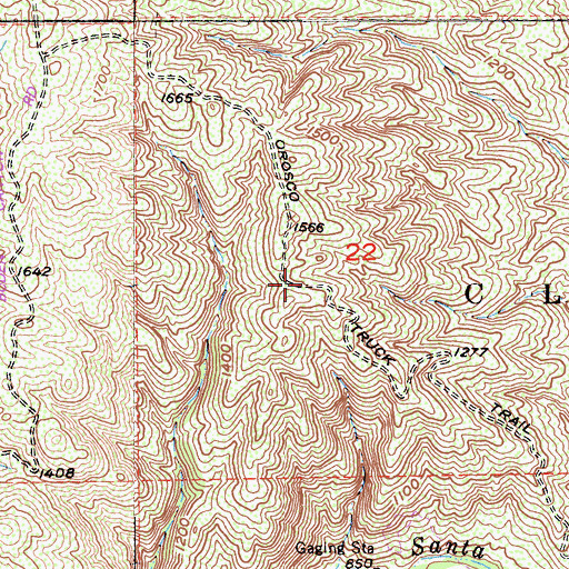 Topographic Map of Orosco Truck Trail, CA