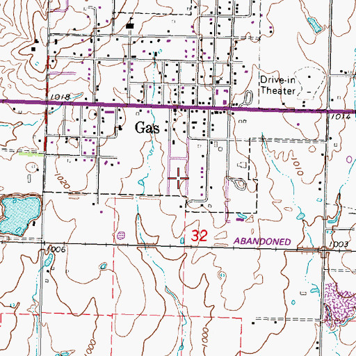 Topographic Map of Trailside Mobile Home Park, KS