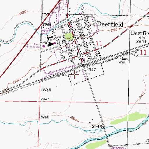 Topographic Map of Unruh Trailer Mobile Home Park, KS