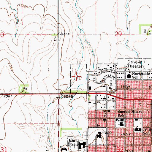 Topographic Map of Village Mobile Home Park, KS