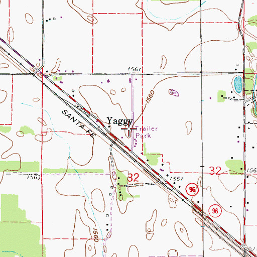 Topographic Map of Western Acres Mobile Home Park, KS