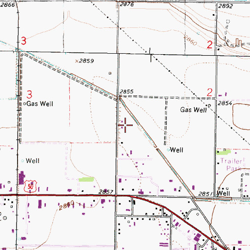 Topographic Map of Balls Trailer Park, KS