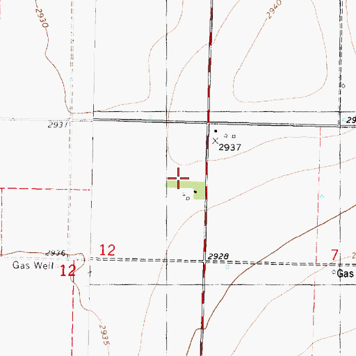Topographic Map of Country Acres Trailer Park, KS