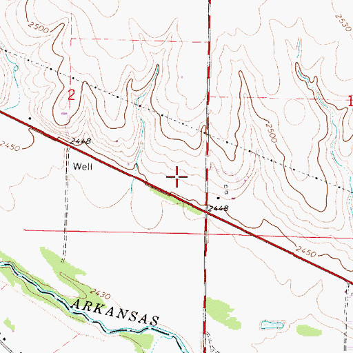 Topographic Map of D and D Mobile Home Park, KS