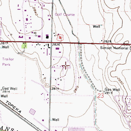 Topographic Map of Eastside Trailer Park, KS