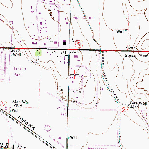 Topographic Map of Geier Trailer Park, KS