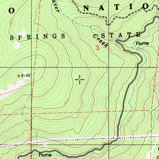 Topographic Map of Salt Springs State Game Refuge, CA
