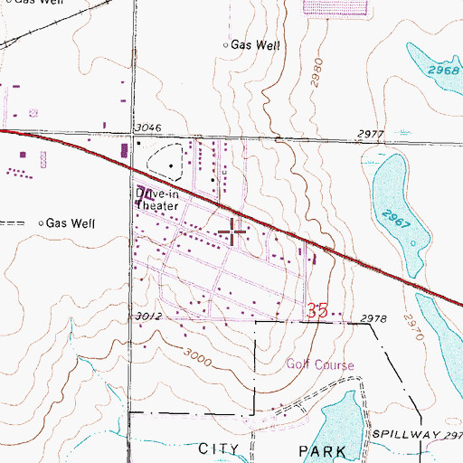 Topographic Map of Hillcrest Trailer Court, KS