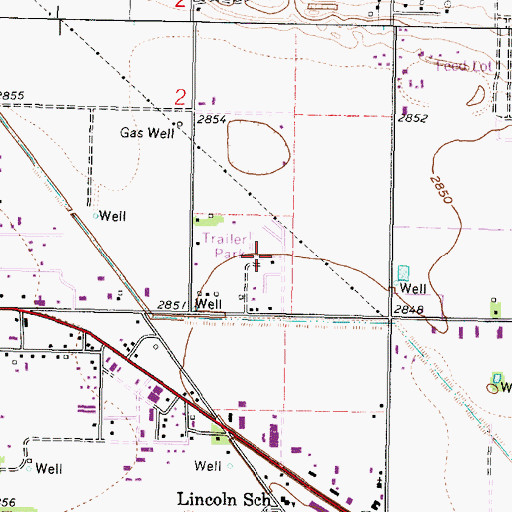 Topographic Map of Meadow Lark Mobile Home Park, KS