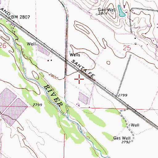 Topographic Map of Miller Trailer Park, KS
