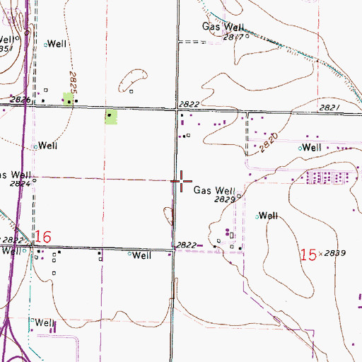 Topographic Map of Prairie Wind Mobile Home Park, KS