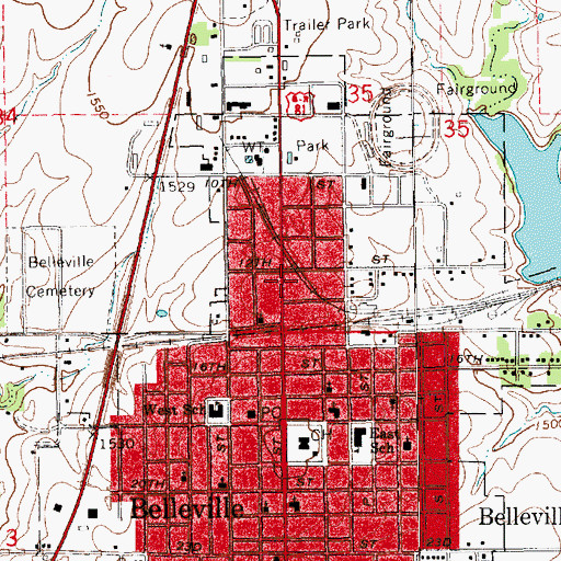 Topographic Map of Boyer Museum, KS