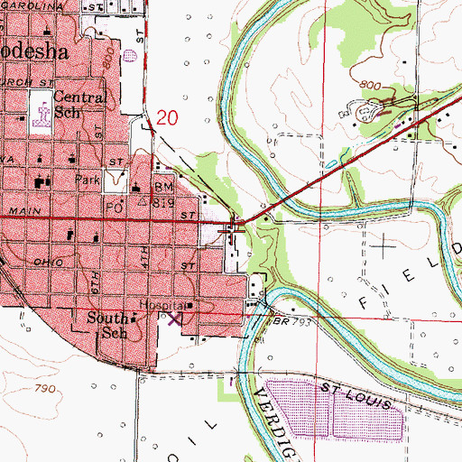 Topographic Map of Norman Number One Museum, KS