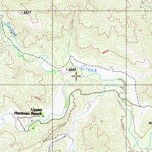 Topographic Map of Abadi Creek, CA