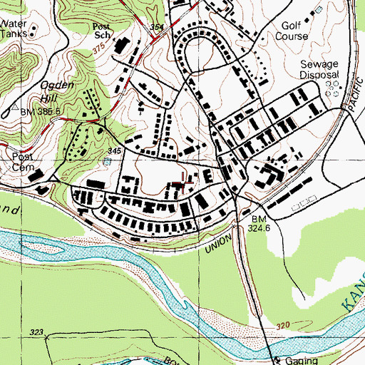 Topographic Map of United States Cavalry Museum, KS