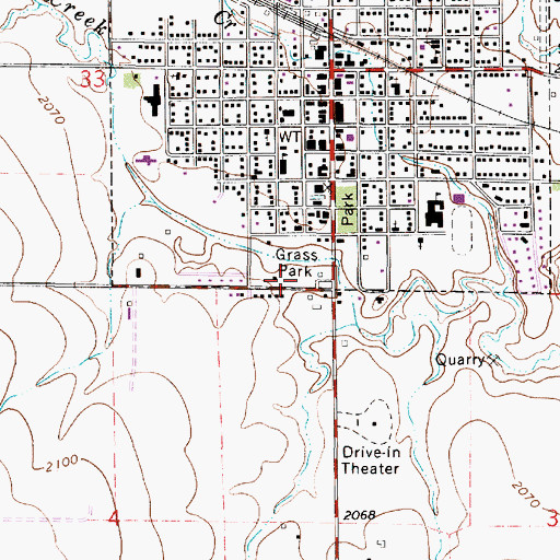 Topographic Map of Barbed Wire Museum, KS