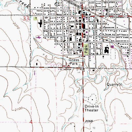 Topographic Map of Post Rock Museum, KS
