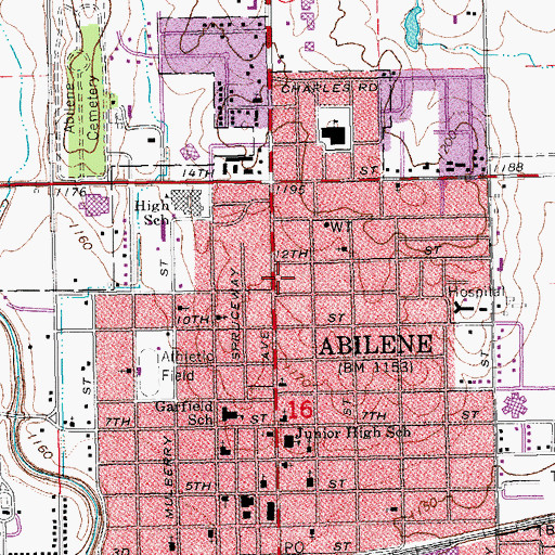 Topographic Map of Seelye Mansion and Patent Medicine Museum, KS