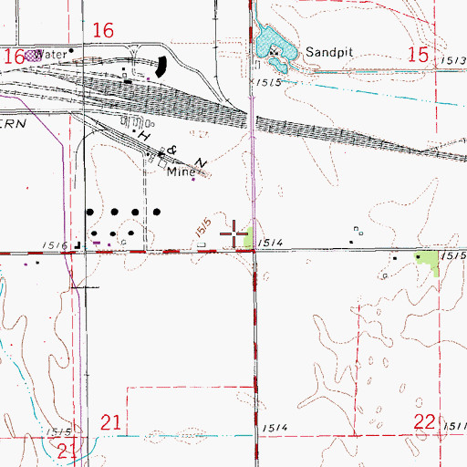 Topographic Map of Kansas Underground Salt Museum, KS