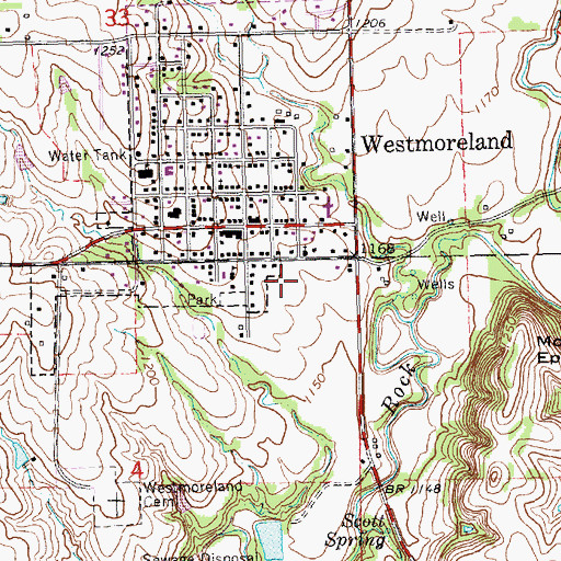 Topographic Map of Rock Creek Valley Historical Society Museum, KS