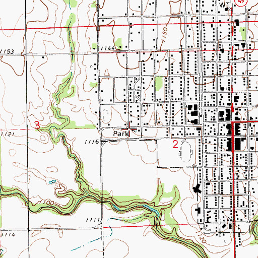 Topographic Map of Border Queen Museum, KS