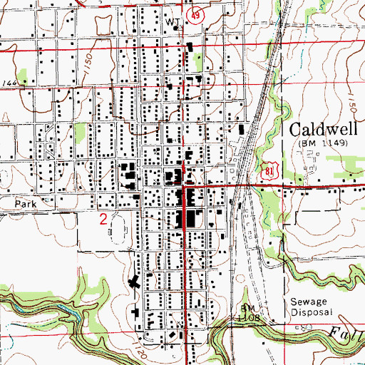 Topographic Map of Cherokee Strip Center, KS