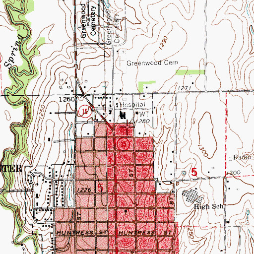 Topographic Map of Clay County Museum, KS
