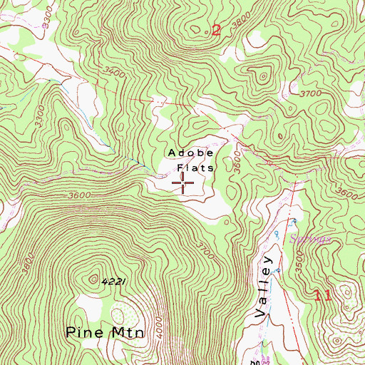 Topographic Map of Adobe Flats, CA