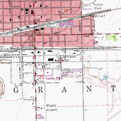 Topographic Map of Dickinson County Historical Museum, KS