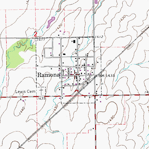 Topographic Map of Dirt Gambler's Museum, KS