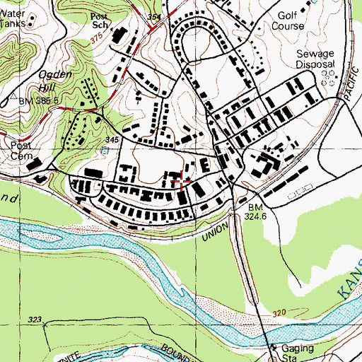 Topographic Map of First Infantry Division Museum, KS