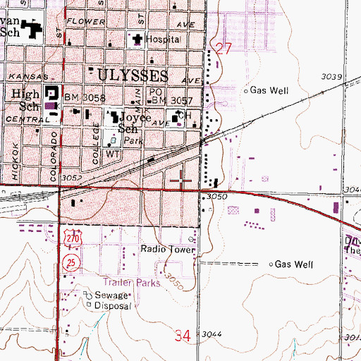 Topographic Map of Grant County Museum, KS