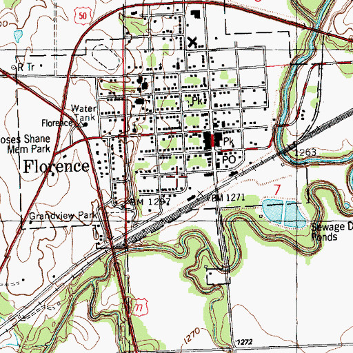 Topographic Map of Harvey House, KS
