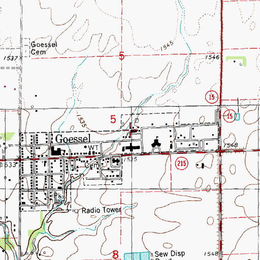 Topographic Map of Mennonite Heritage and Agricultural Museum, KS