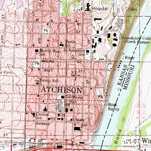 Topographic Map of Muchnic Art Gallery, KS