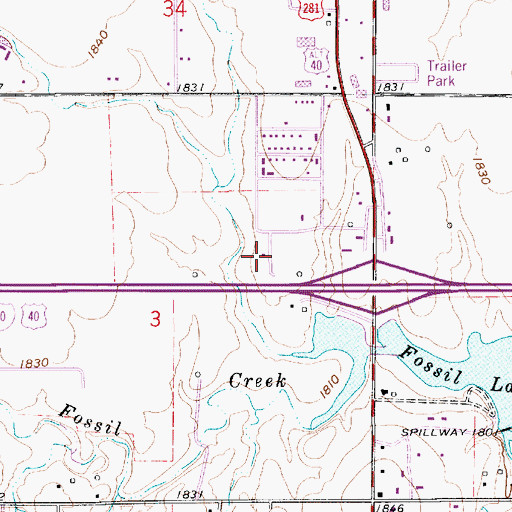 Topographic Map of Oil Patch Museum, KS