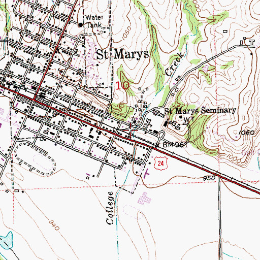 Topographic Map of Saint Marys Historical Society Indian Pay Station and Museum, KS