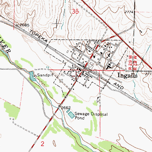 Topographic Map of Santa Fe Trail Museum, KS