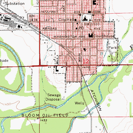 Topographic Map of The Stockade Museum, KS