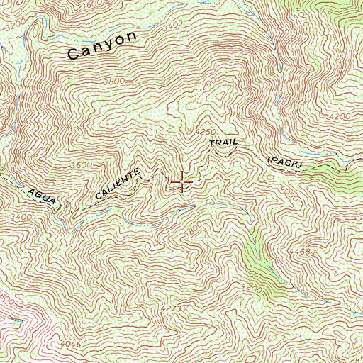 Topographic Map of Agua Caliente Trail, CA
