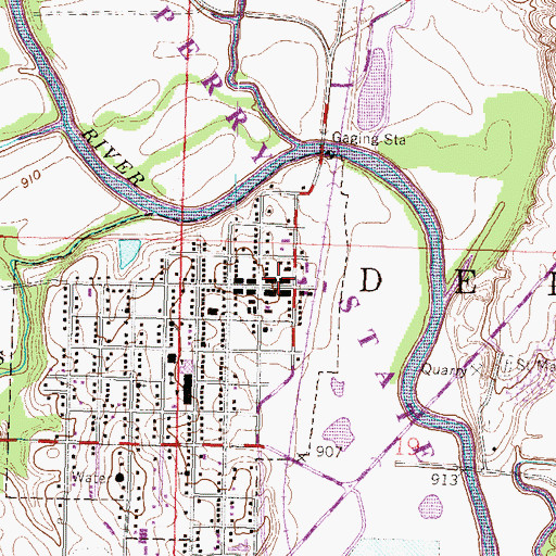 Topographic Map of Valley Falls Historical Society Museum, KS